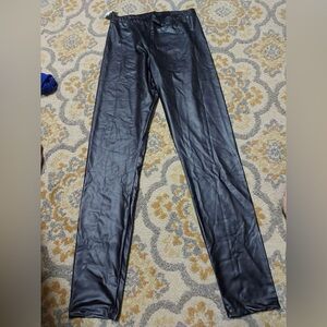 H&M black shiny leggings